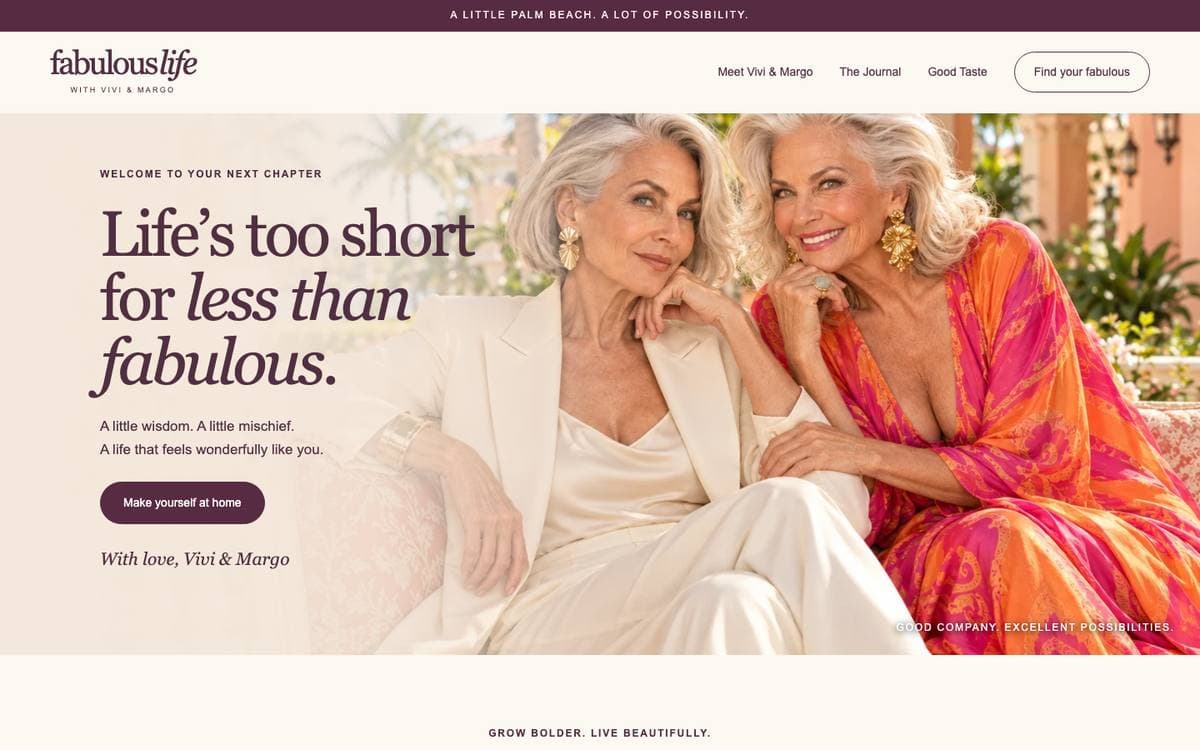 Homepage of Fabulous Life