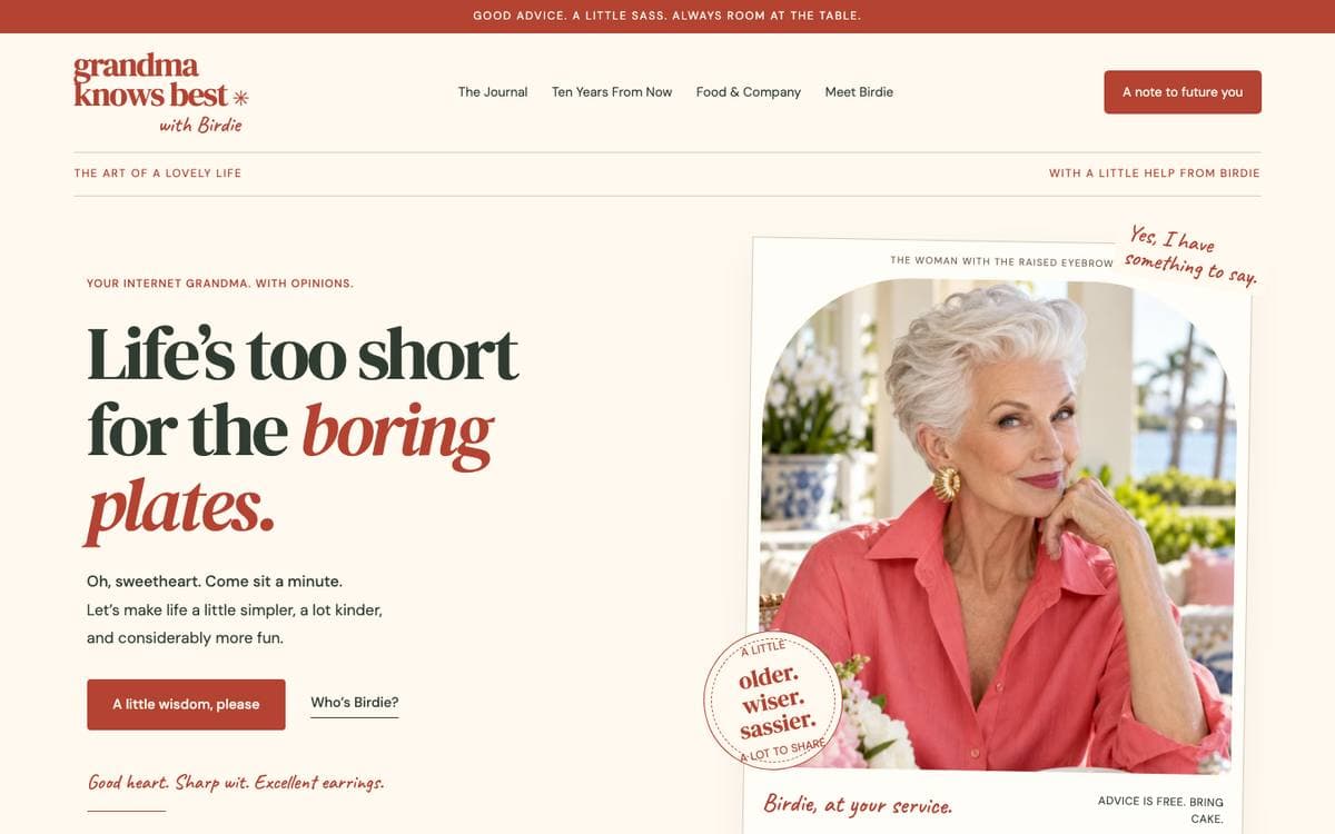 Homepage of Grandma Knows Best