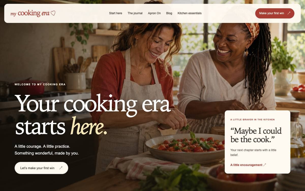 Homepage of My Cooking Era